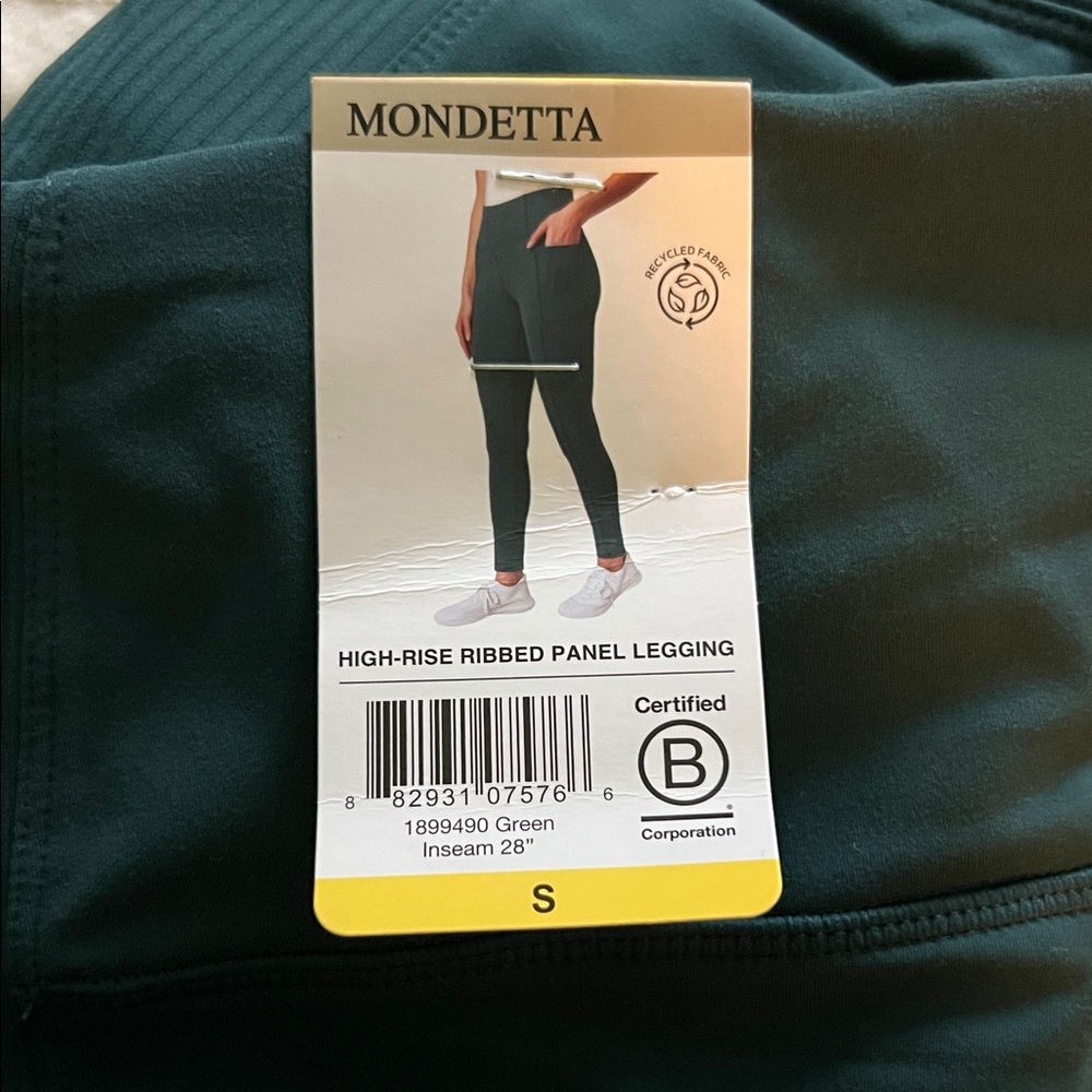 Mondetta Emerald Ribbed Leggings